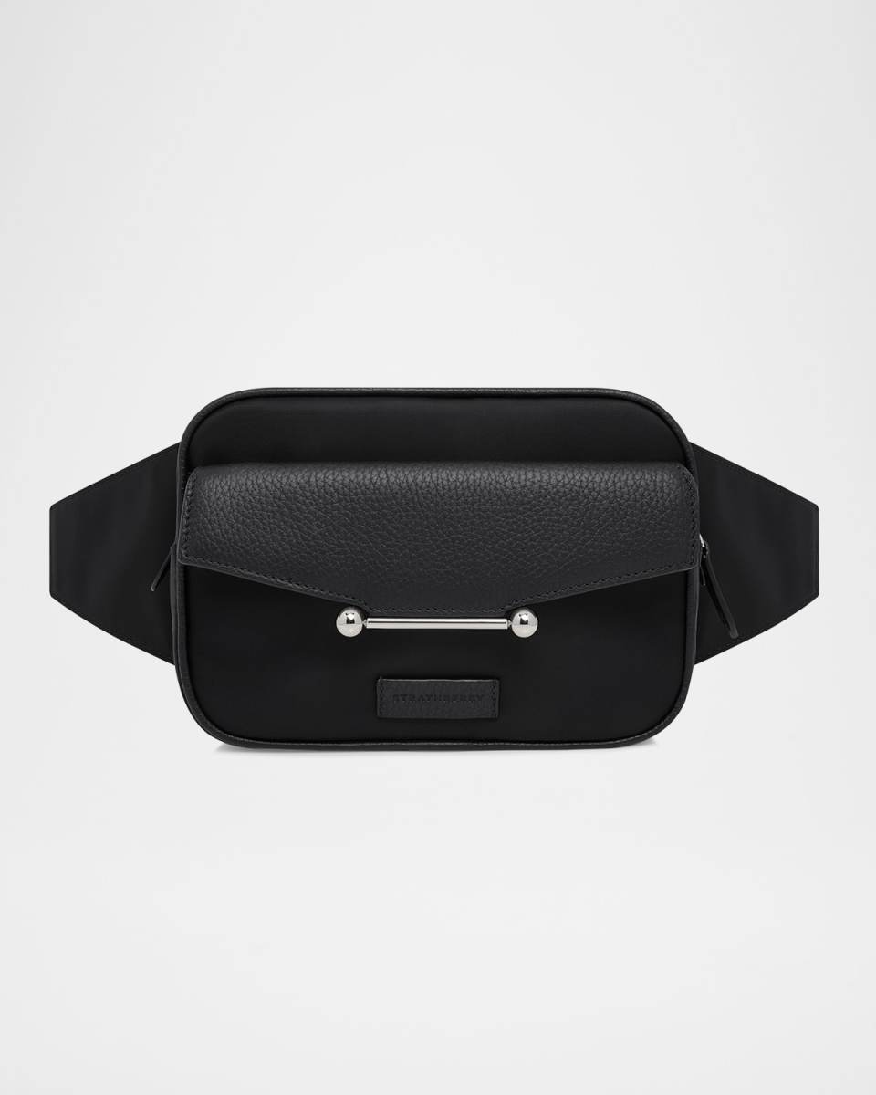 Mosaic Nylon and Leather Belt Bag